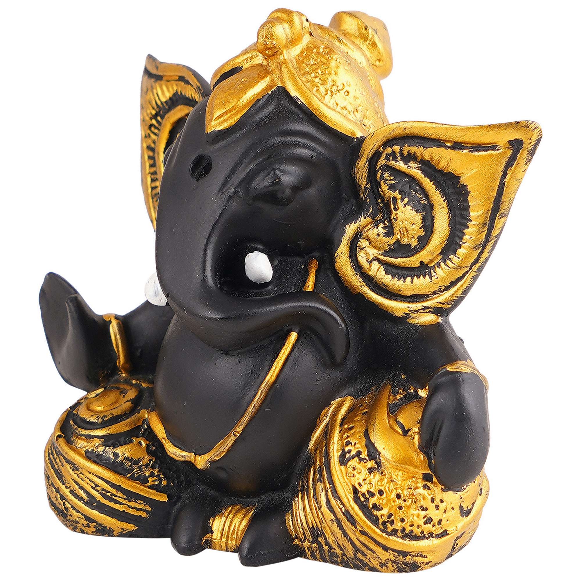 Ganesha Statue Idol Shriganesh Bhagwan Murti / Home, Office Decor / Car Dashboard / Side Table Brass Ganpati / Lord Vinayaka Statue / God of Luck & Success Sculpture / Gift Items - Image 4